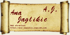 Ana Jaglikić vizit kartica